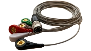 Кабель 5 электродов (12 pin разъём, кнопка)